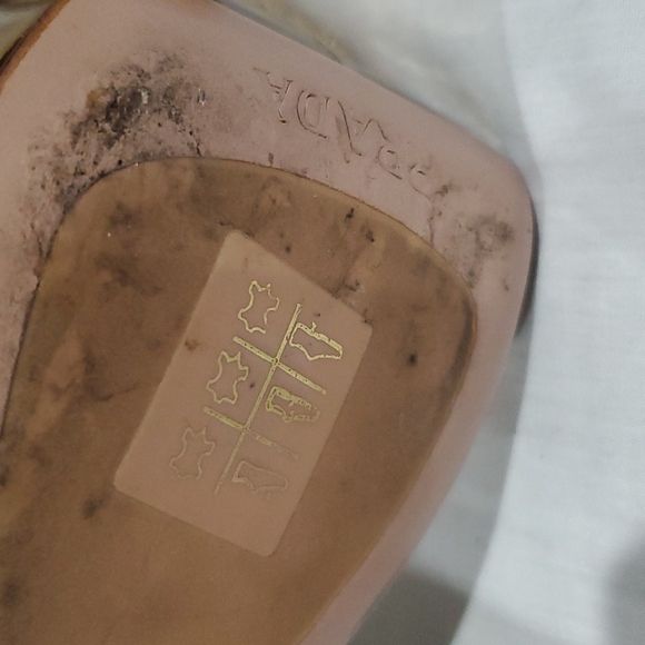 Prada gold cork platform heeled sandals gorgeous - Picture 9 of 13